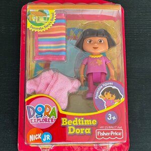NEW NIB Vintage 2005 Fisher Price Dora the Explorer Posable Figure Bedtime Dora